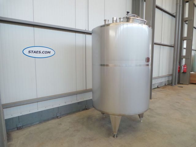 1 x 2.5m³ AISI304; roestvrijstalen geisoleerde opslagtank