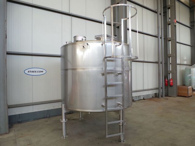 1 x 6m³ AISI316; Edelstahl Behälter auf Fussen