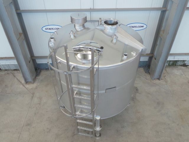 1 x 6m³ AISI316; Edelstahl Behälter auf Fussen