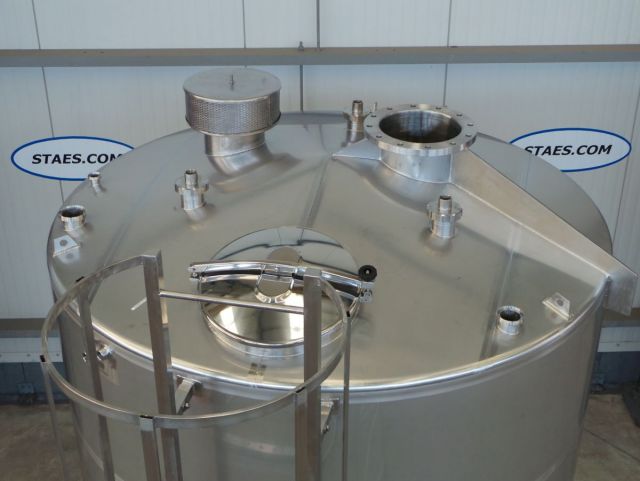 1 x 6m³ AISI316; Edelstahl Behälter auf Fussen