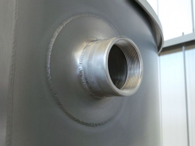 1 x 1.5m³ AISI304; Roestvrijstalen mengtank; geisoleerd; warmtewisselaar