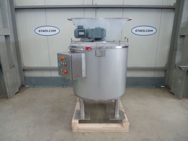 1 x 520L AISI304 cuve agité pour le chocolat; échangeur thermique; isolation; trémie