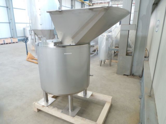 1 x 520L AISI304 cuve agité pour le chocolat; échangeur thermique; isolation; trémie