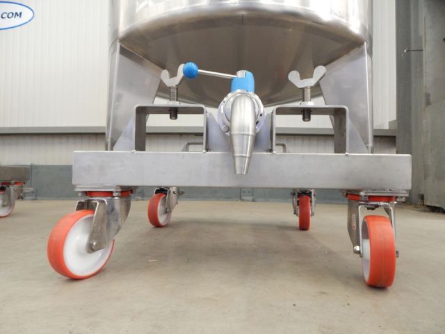 1 x 300L & 1 x 1.000L AISI316 cuve de mélange en acier inoxydable; échangeur thermique