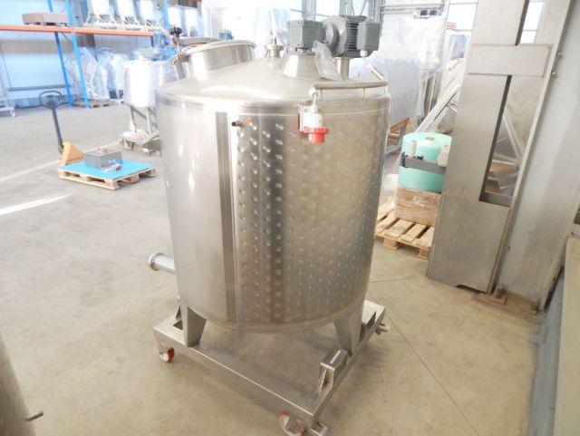 1 x 300L & 1 x 1.000L AISI316 cuve de mélange en acier inoxydable; échangeur thermique