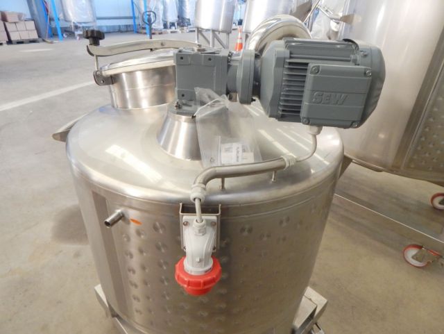 1 x 300L & 1 x 1.000L AISI316 cuve de mélange en acier inoxydable; échangeur thermique