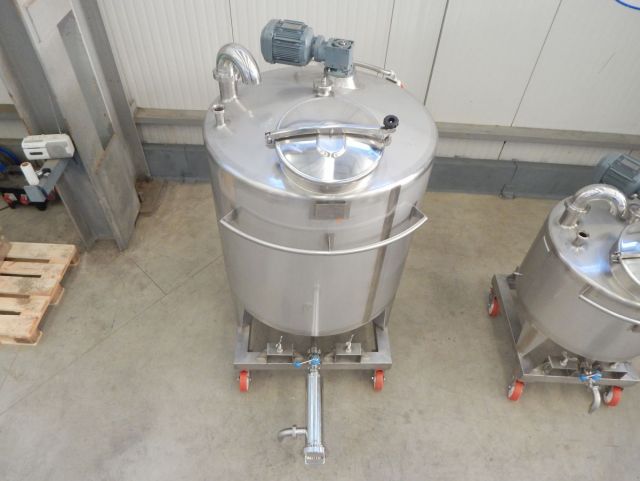 1 x 300L & 1 x 1.000L AISI316 cuve de mélange en acier inoxydable; échangeur thermique