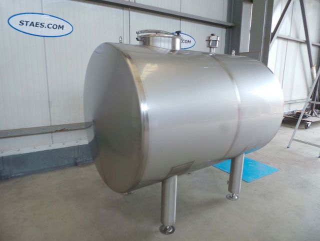 2 x 2m³ AISI304; stainless-steel insulated storage-tank: horizontal