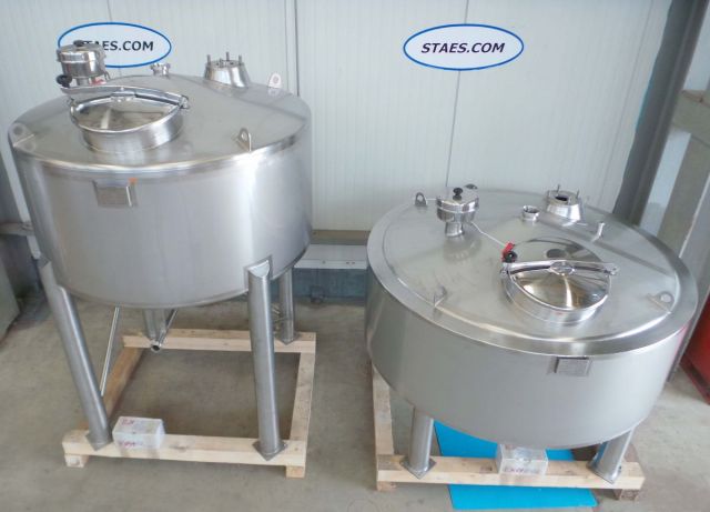 1 x 1.200L AISI316L mengtank; warmtewisselaar; isolatie & 1 x 1.200L AISI316L mengtank; enkelwandig