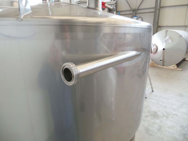 1 x 1.200L AISI316L mengtank; warmtewisselaar; isolatie & 1 x 1.200L AISI316L mengtank; enkelwandig