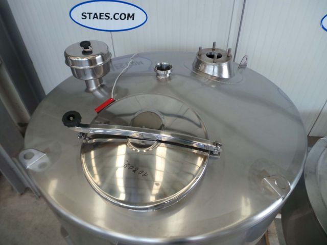 1 x 1.200L AISI316L mengtank; warmtewisselaar; isolatie & 1 x 1.200L AISI316L mengtank; enkelwandig