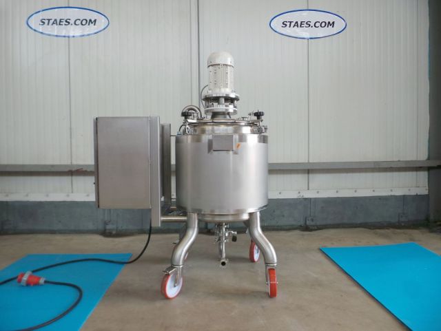 1 x 200L AISI316; Mischbehälter mit elektrische Steuerung; Isoliert; Wärmetauscher & 1 x 100L AISI316 einwandige Behälter