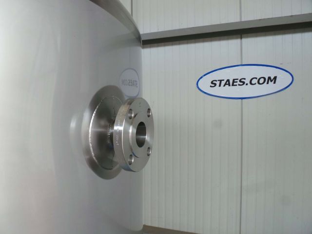 1 x 2000L AISI304; stainless-steel pressure tank -50°C / +50°C; vertical; dished bottoms on legs; PUR insulation