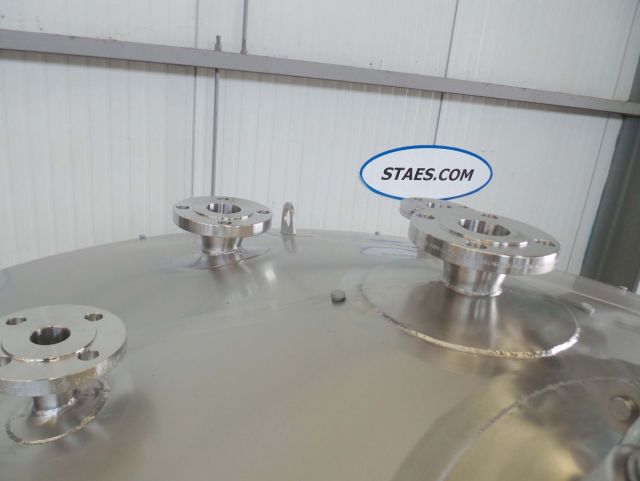 1 x 2000L AISI304; stainless-steel pressure tank -50°C / +50°C; vertical; dished bottoms on legs; PUR insulation