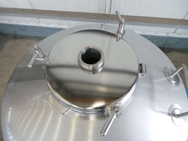 5 x 620L AISI316L; roestvrijstalen mobiele opslagtanks