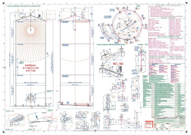 3 x 120 m³ AISI 304; cuves de stockage en acier inoxydable; vertical; isolée;