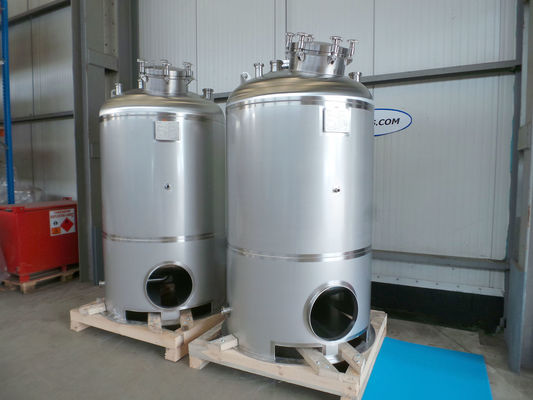 OR160605: 2 x 1.765L AISI304L RVS roestvrijstalen full vacuum - druktank; -1bar / 3,3bar; enkelwandig vertikaal