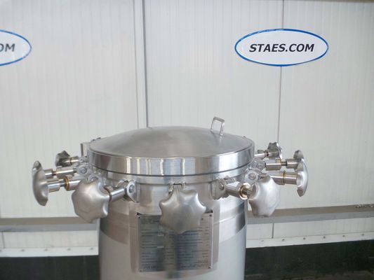 OR161078: 1 x 100L AISI316L RVS roestvrijstalen druktank; 6.6bar ; enkelwandig vertikaal