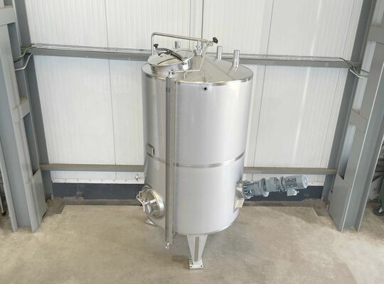 1 x Neuer vertikaler 3.200L Edelstahl-Mischbehälter aus AISI316L