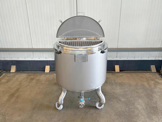 1 x Nieuwe roestvrijstalen verticale mengtank van 500L in AISI316L