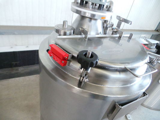 OR160840 - 1 x 100L AISI316; mixing tank; insulated; heat-exchange & 1 x 120L AISI304L mixing tank; gate agitator with scrapers; heat exchanger; insulation