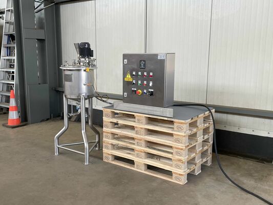 1 x Nieuwe roestvrijstalen verticale mengtank van 50L in AISI316L