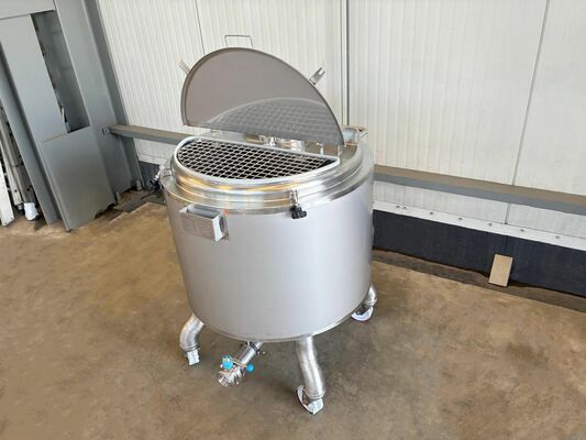 1 x Nieuwe roestvrijstalen verticale mengtank van 500L in AISI316L