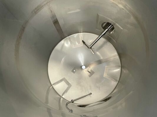 1 x Neuer vertikaler 3.200L Edelstahl-Mischbehälter aus AISI316L