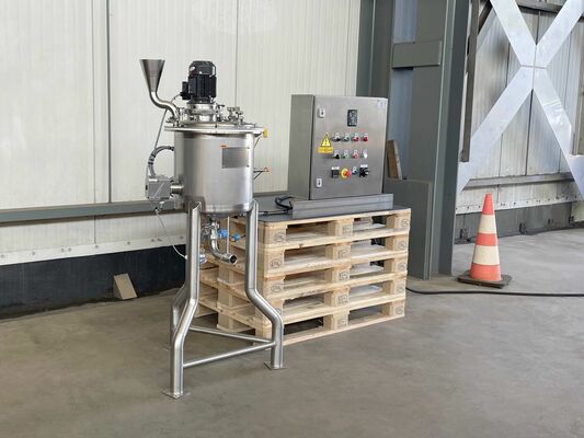 1 x Nieuwe roestvrijstalen verticale mengtank van 50L in AISI316L