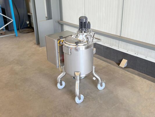 1 x Brand new 100L stainless-steel AISI316L vertical mixing tank.