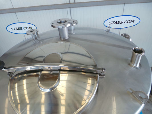 1 x 3.300L AISI 304L single jacketed vertical stainless-steel storage tank