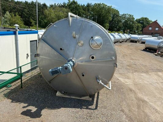 1 x cuve de mélange d'occasion inox verticale de 30.000L en inoxydable AISI 304L