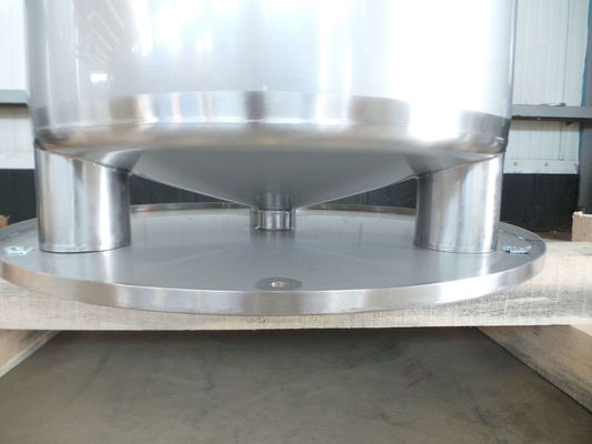 4 x 240L AISI 316L; stainless-steel mixing tanks customised for the customer's agtitators; single skin, vertical