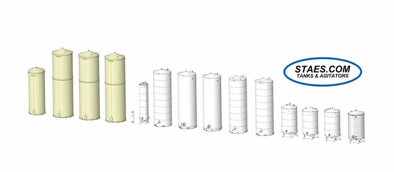 5 x New 150.000L stainless-steel AISI316L vertical storage tank. 4 x New 50.000L stainless-steel AISI304L vertical storage tank. 1 x New 25.000L stainless-steel AISI304L vertical storage tank. 1 x New 450L stainless-steel AISI304L vertical storage tank.