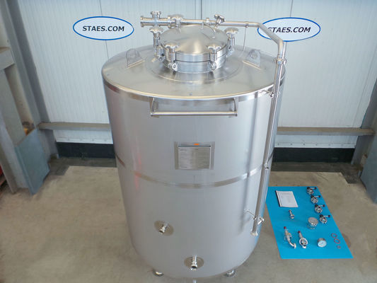 1 x 1.600L : AISI304 BBT helder bier tanks; 3.3 bar PED CE TüV; 10% Rx