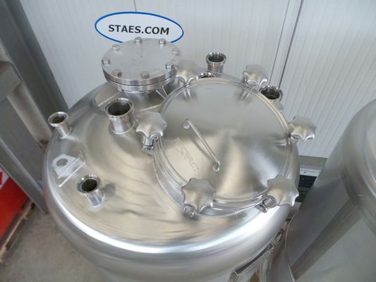 OR160605: 2 x 1.765L AISI304L RVS roestvrijstalen full vacuum - druktank; -1bar / 3,3bar; enkelwandig vertikaal