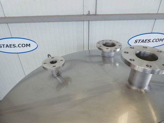 1 x 3.300L AISI 304L single jacketed vertical stainless-steel storage tank