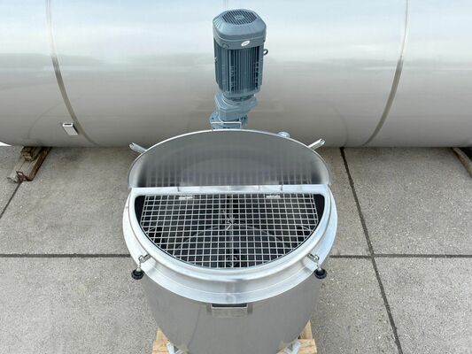 1 x Nieuwe roestvrijstalen verticale mengtank van 1.000L in AISI 316L