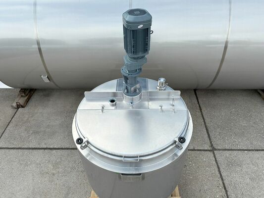 1 x Nieuwe roestvrijstalen verticale mengtank van 1.000L in AISI 316L