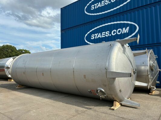 1 x stainless-steel second hand vertical storage tank of 40.000L in stainless-steel AISI 304L