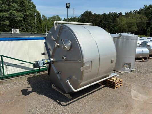 1 x cuve de mélange d'occasion inox verticale de 30.000L en inoxydable AISI 304L
