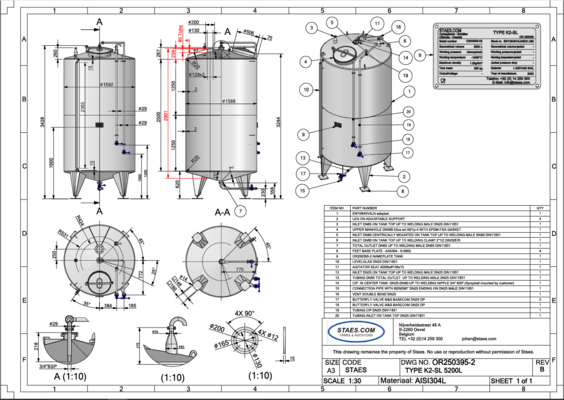 2 x Nieuwe roestvrijstalen verticale mengtanks van 5.200L in AISI304L 1 x Nieuwe roestvrijstalen verticale mengtank van 3.200L in AISI304L 1 x Nieuwe roestvrijstalen verticale mengtank van 2.000L in AISI304L