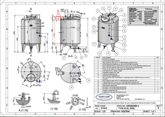2 x Nieuwe roestvrijstalen verticale mengtanks van 5.200L in AISI304L 1 x Nieuwe roestvrijstalen verticale mengtank van 3.200L in AISI304L 1 x Nieuwe roestvrijstalen verticale mengtank van 2.000L in AISI304L