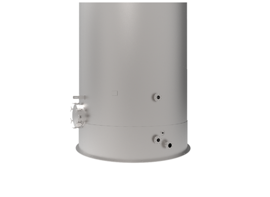 2 x neue vertikale Lagertanks aus Edelstahl mit 50.000 l aus AISI316L.