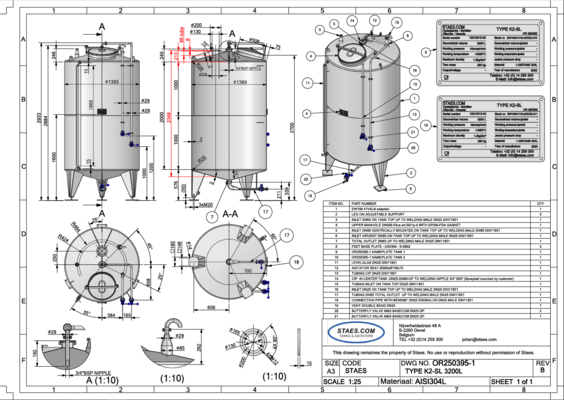 2 x Nieuwe roestvrijstalen verticale mengtanks van 5.200L in AISI304L 1 x Nieuwe roestvrijstalen verticale mengtank van 3.200L in AISI304L 1 x Nieuwe roestvrijstalen verticale mengtank van 2.000L in AISI304L