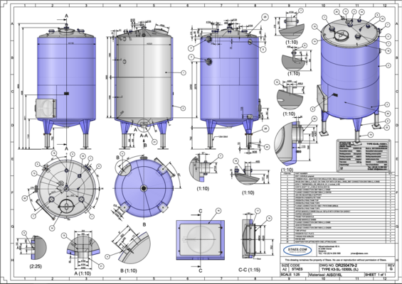 2 x neue vertikale Lagertanks aus Edelstahl mit einem von 10.300L aus AISI316L