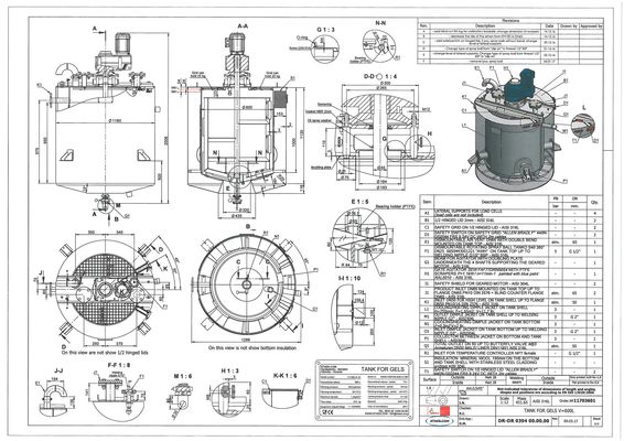 OR160840: 1 x 600L AISI316L Mischtank; Wärmetauscher; Isolierung