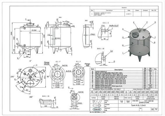 1 x 3.300L AISI 304L single jacketed vertical stainless-steel storage tank