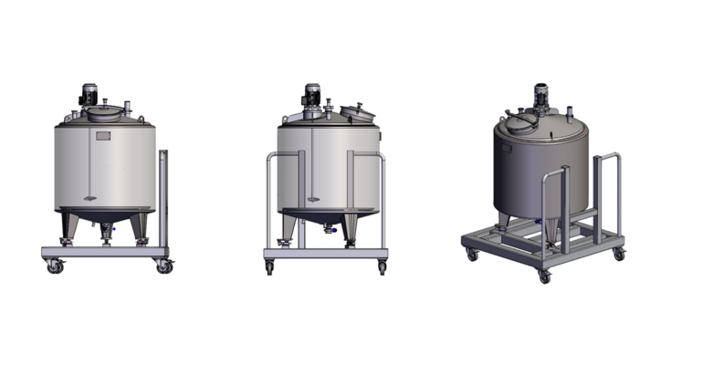 1 x Nouvelle cuve de mélange vertical en acier inoxydable 1000L en AISI316L