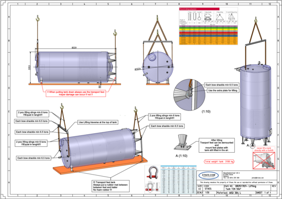1 x cuve de mélange neuve verticale de 50.000L en acier inoxydable AISI304L.